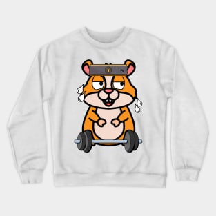 Cute hamster is exercising Crewneck Sweatshirt